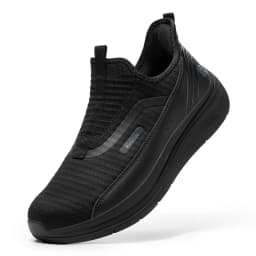 FitVille Men's Extra Wide Toe Box Slip On Running Sneakers, Lightweight Breathable Outdoor Walking Sports Shoes, Orthopedic Comfort Footwear for Swollen Feet Bunions Elderly