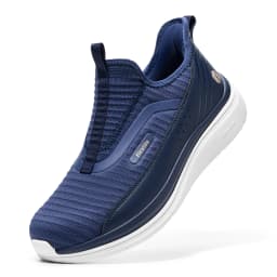 FitVille Men's Extra Wide Toe Box Slip On Running Sneakers, Lightweight Breathable Outdoor Walking Sports Shoes, Orthopedic Comfort Footwear for Swollen Feet Bunions Elderly
