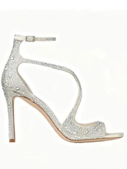 Summer Rhinestone Toe Baring Slim Heel Sandals for Ladies, Fashionable and Shiny Party, Wedding Ladies, High-Heeled Sandals