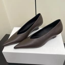 Pointed Toe Genuine Leather Wedges Single Shoes Women Shallow Mouth Solid Color Sandals Spring Summer Party Dress Shoes Pumps