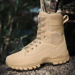 Men High-top Hiking Shoes Outdoor Shoes Non-Slip Casual Trekking Boots Hiking Boot Lace Up Hunting Tactical Trekking Sneakers
