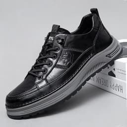 Luxury Genuine Leather Mens Casual Business Shoes High Quality Fashion Lace-up Office Dress Shoes Outdoor Running Men Sneakers