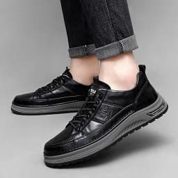 Luxury Genuine Leather Mens Casual Business Shoes High Quality Fashion Lace-up Office Dress Shoes Outdoor Running Men Sneakers