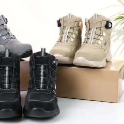 Breathable Lightweight High‑Top Rotary Knob Safety Shoes Anti‑smash Puncture‑Proof Steel Toe Industrial Boots For Metallurgical