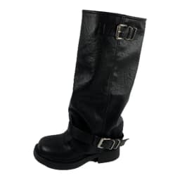 CNEYEIBN Vintage Platform Heel Women Knee High Boots Autumn Winter Female Thick Bottom Shoes Buckle Decor Knight Long Booties