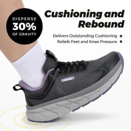 FitVille Women's Running Shoes, Wide Toe Box Breathable Sneakers, Non‑Slip Arch Support Athletic Tennis Walking Shoes for Swollen Feet