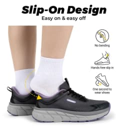 FitVille Women's Running Shoes, Wide Toe Box Breathable Sneakers, Non‑Slip Arch Support Athletic Tennis Walking Shoes for Swollen Feet