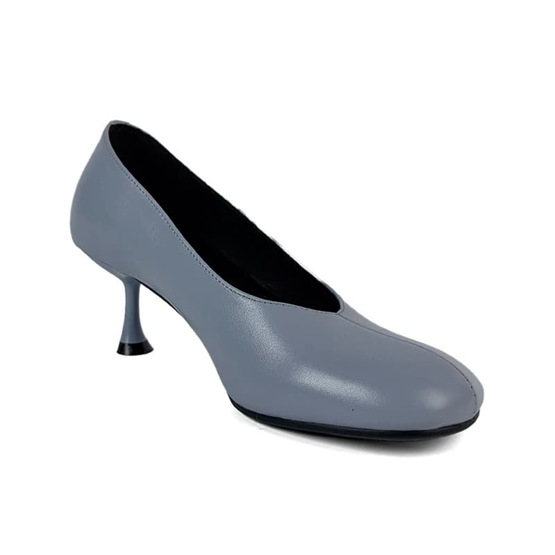 2026 Spring Autumn New Arrival Basic Versatile Luxury Full Genuine Leather Patchwork Round Toe Slip‑On Thin Mid Heel Women Pumps