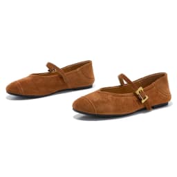 AIYUQI Women's Flat Shoes Genuine Leather 2026 New Spring Women's Mary Jane Shoes Red Literary Ballet Shoes Women