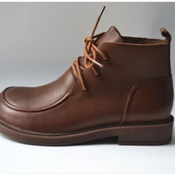 Обувь С Широким Носом Genuine Leather Retro Wide Toe Shoes Women's Short Boots Natural Leather Single Spring Autumn Boots