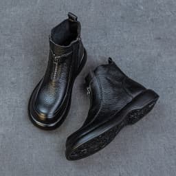 ZXRYXGS 2025 Autumn Winter Boots Women's Genuine Leather Boots Flat Heel Soft Sole Non-Slip Comfortable Short Boots Trendy Shoes