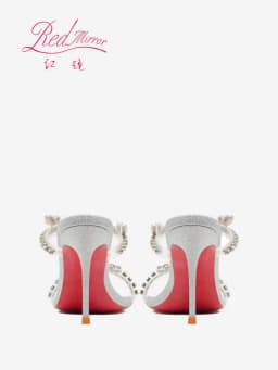 Rhinestone Heeled Sandals Red Shiny Bottoms Luxury Brand Hollow 2027 Elegant High Heels Sexy Slingbacks Ladies Shoes Women Shoes