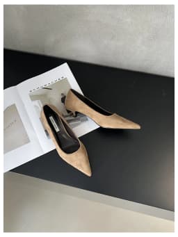 2026 Spring Shoes Women Thin Low Heels Pumps Fashion Suede Elegant Pointed Toe Shallow Pumps Office Dress Wedding Female Loafers