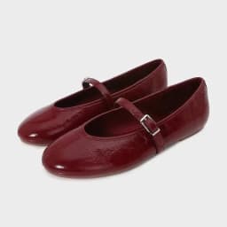 PU Leather Mary Jane Flats for Women Red Buckle Strap Shallow Casual Shoes Elegant Retro Spring Autumn Streetwear Loafers