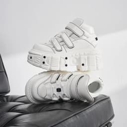 Gothic Ankle Rock Boots 2026 New Punk Style Women Shoes Lace-up White Platform Shoes Woman Metal Decor Woman Sneakers
