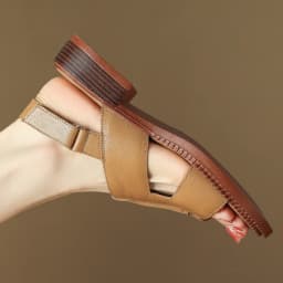 Plus size 35-41 women's sandals genuine leather hollow-out summer open toe casual female flats footwear soft comfortable shoes