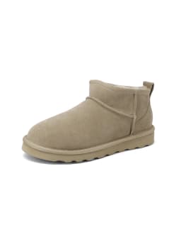 SmallHut Trend 2026 Winter Natural Cow Suede Punk Women Snow Boots Slip-On Ladies Antelope-Brown Black Platform Round Toe Boots