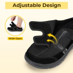 Fitville Wide Toe Men's Diabetic Sandals Soft Breathable Slippers Fashion Walking Shoes Slip On Clog Flips Flops For Fasciitic
