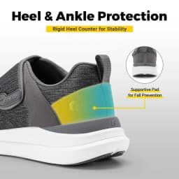 Fitville Men'S Diabetic Shoes Casual Orthopedics Extra Wide Feet Swollen Slip-On Shoes For Elderly Foot Pain Relief Neuropathy