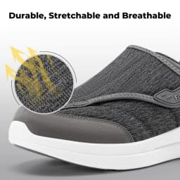 Fitville Men'S Diabetic Shoes Casual Orthopedics Extra Wide Feet Swollen Slip-On Shoes For Elderly Foot Pain Relief Neuropathy