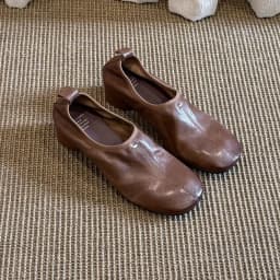 BANFANG Women's Round Toe Shoes 5cm Summer New Retro Soft Casual Fashion Versatile Comfortable High Quality Lazy Person's Shoes