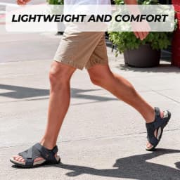 FitVille Wide Sandals for Men Comfortable Summer Hiking Sandal With Arch Support Non-slip Shoes for Outdoor Beach Travel