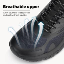 Fittington Men's Walking Shoes Comfortable Extra Wide Toe Sports Shoes Non Slip Cushioning Casual Sneaker for Men Arch Support