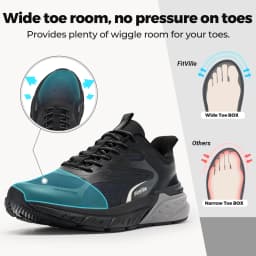 Fittington Men's Walking Shoes Comfortable Extra Wide Toe Sports Shoes Non Slip Cushioning Casual Sneaker for Men Arch Support