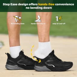 Fittington Men's Walking Shoes Comfortable Extra Wide Toe Sports Shoes Non Slip Cushioning Casual Sneaker for Men Arch Support