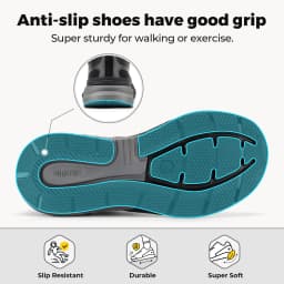 Fittington Men's Walking Shoes Comfortable Extra Wide Toe Sports Shoes Non Slip Cushioning Casual Sneaker for Men Arch Support