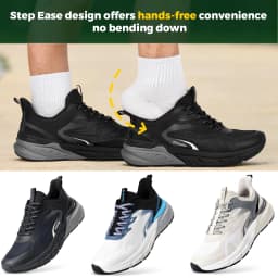Fittington Men's Walking Shoes Comfortable Extra Wide Toe Sports Shoes Non Slip Cushioning Casual Sneaker for Men Arch Support