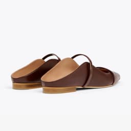 Arden Furtado Summer Burgundy One-word Band Mules Pointed Toe Shallow Pull-on Mixed Colors Fashion Flats Slippers