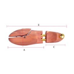 2-PACK Men's and Women's Twin Tube Adjustable Red Cedar Shoe Tree Wood Shoe Tree