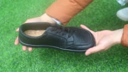 TONGLEPAO Barefoot Genuine leather Sneaker For Women Men Flat Soft Thin Out Zero Drop Sole Wider Toe Box Flexible Light Weight