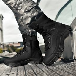 Men's wild training boots four seasons high-top non-slip waterproof outdoor boots fashion comfort jungle hiking sneakers boots