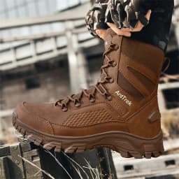 Men's wild training boots four seasons high-top non-slip waterproof outdoor boots fashion comfort jungle hiking sneakers boots