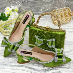 Venus Chan 2025 New Olive Green Pointed Toe INS Party Wedding Italy Design Women's High Heels Shoes and Bag to Match Italian