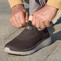 Fitington Men's Walking Shoes Extra Wide Toe Box Slip On Casual Shoes Comfortable Thick Sole Sneakers Arch Support Wide Foot
