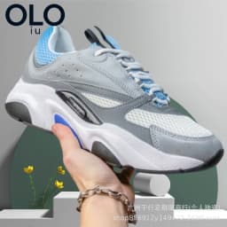 Black Iridescent Reflective Mesh Dad Shoes Thick Sole Shock Absorb Night Glow Casual Sneakers Unisex