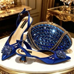 2026 New Arrival Italian-Inspired Green Rhinestone Pointed Toe Women’s High Heels with Matching Handbag Set Elegant Wedding