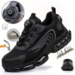 Durable Men's Safety Shoes Fashion Men's Work Boots Anti Smash Piercing Resistant Factory Outdoor Comfort Footwear For Men