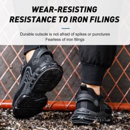 Durable Men's Safety Shoes Fashion Men's Work Boots Anti Smash Piercing Resistant Factory Outdoor Comfort Footwear For Men