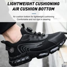 Durable Men's Safety Shoes Fashion Men's Work Boots Anti Smash Piercing Resistant Factory Outdoor Comfort Footwear For Men