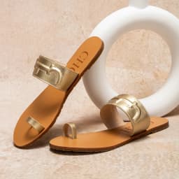 CH Women's Sandals New Simple Casual Flat Shoes Woman Beach Shoes