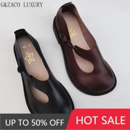 Spring summer leather loafers wide toe women's shoes cowhide retro ethnic genuine leather single shoes autumn flat shoes