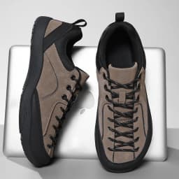 Unisex Barefoot Wide Toe Running Shoes Minimalist Artificial Leather Walking Sneakers Lace Up Lightweight Breathable Shoes