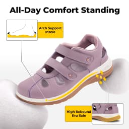 FitVille Women's Summer Sandals Wide Orthopedic Sandal Comfort Walking Shoes with Arch Support Slippers Diabetic Swollen Feet