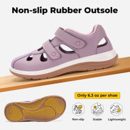 FitVille Women's Summer Sandals Wide Orthopedic Sandal Comfort Walking Shoes with Arch Support Slippers Diabetic Swollen Feet