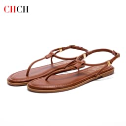 CHCH Women's Flat Sandals Summer Minimalist Toe Beach Shoes Vacation Outdoor