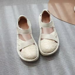 Careaymade-Genuine Leather wider toe women's shoes,handmade thick soled cake mesh surface summer casual breathable women sandals